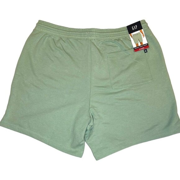 GAP Mens French Terry Shorts Granite Green Size XL - Picture 2 of 6